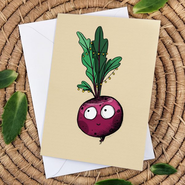 Cute Beetroot greetings card