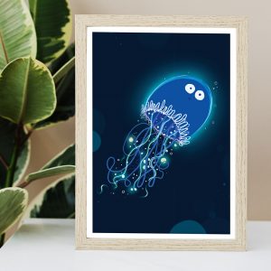Happy Jellyfish art print