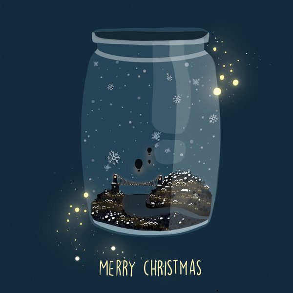 Bristol In a Christmas Jar illustration